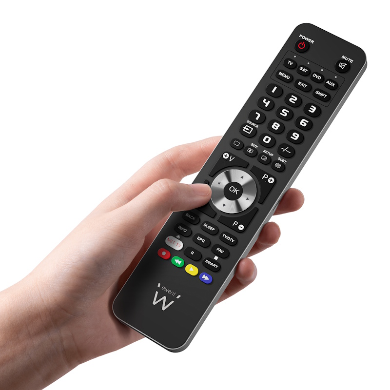 EW1570 | 4 in 1 Universal Remote Control programmable via PC USB-C | Ewent | distributori informatica